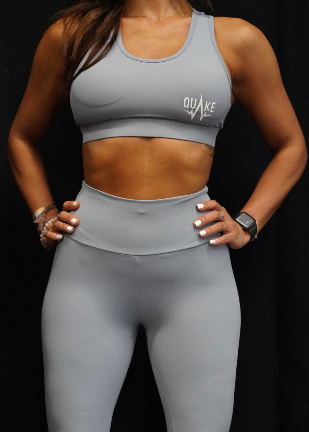 Quake Classic Sport Bra & Leggings Pair (Grey)
